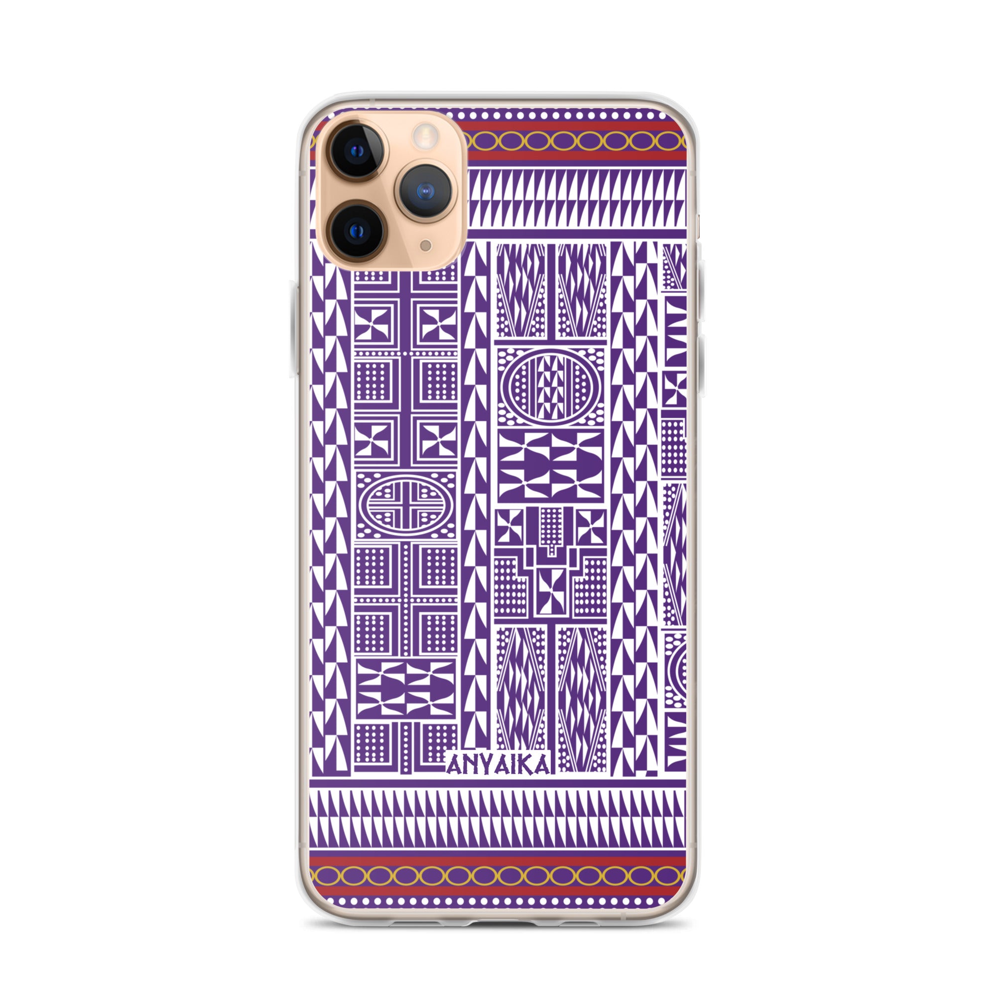 Tribal Tapestry Metallic Purple Mix Clear Case for iPhone®