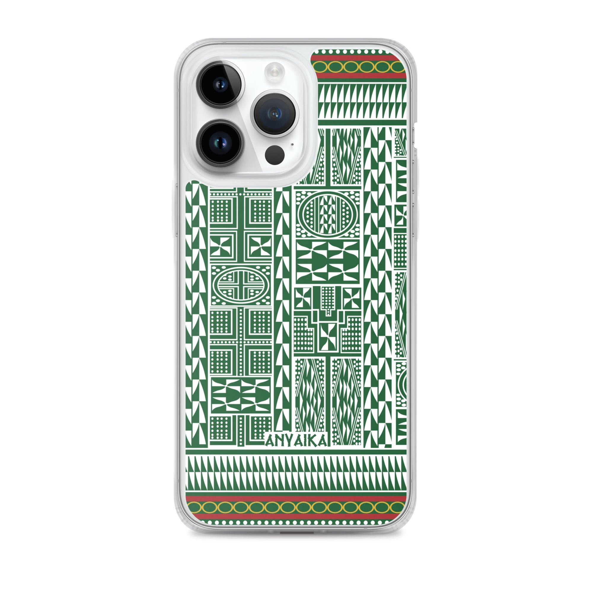 Tribal Tapestry Hunter Green Mix Clear Case for iPhone®