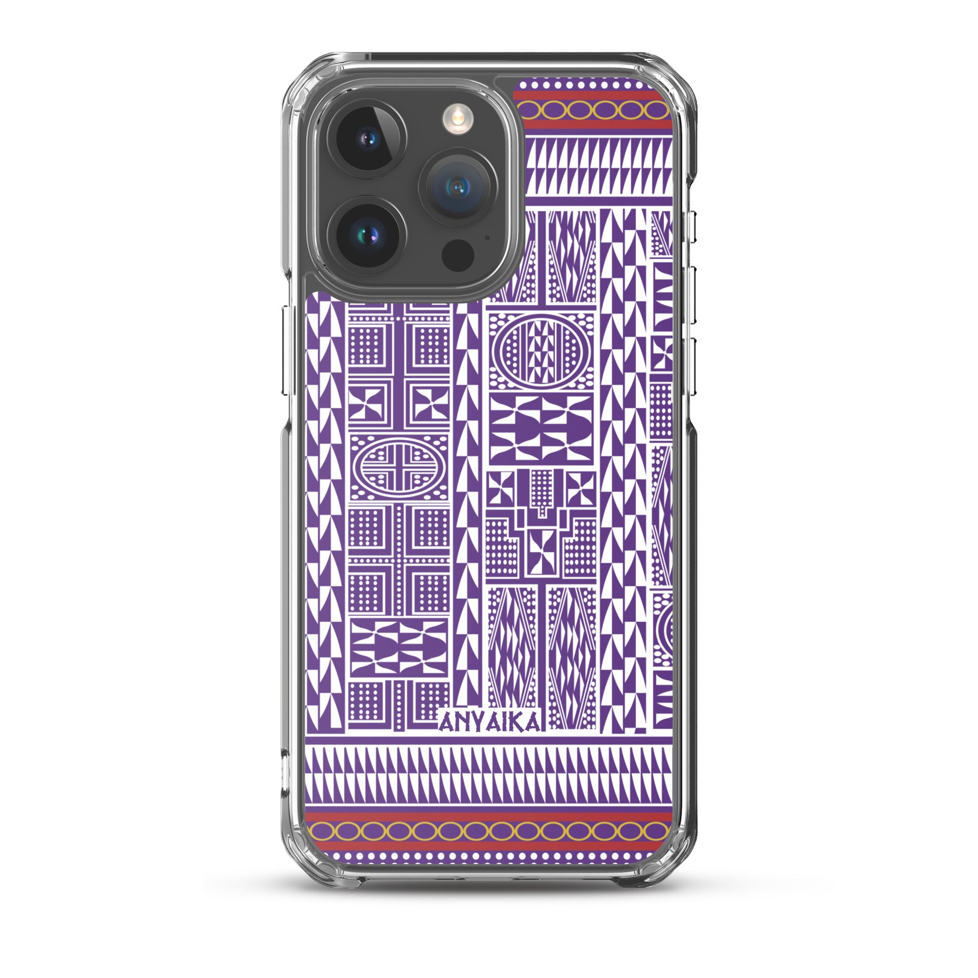 Tribal Tapestry Metallic Purple Mix Clear Case for iPhone®