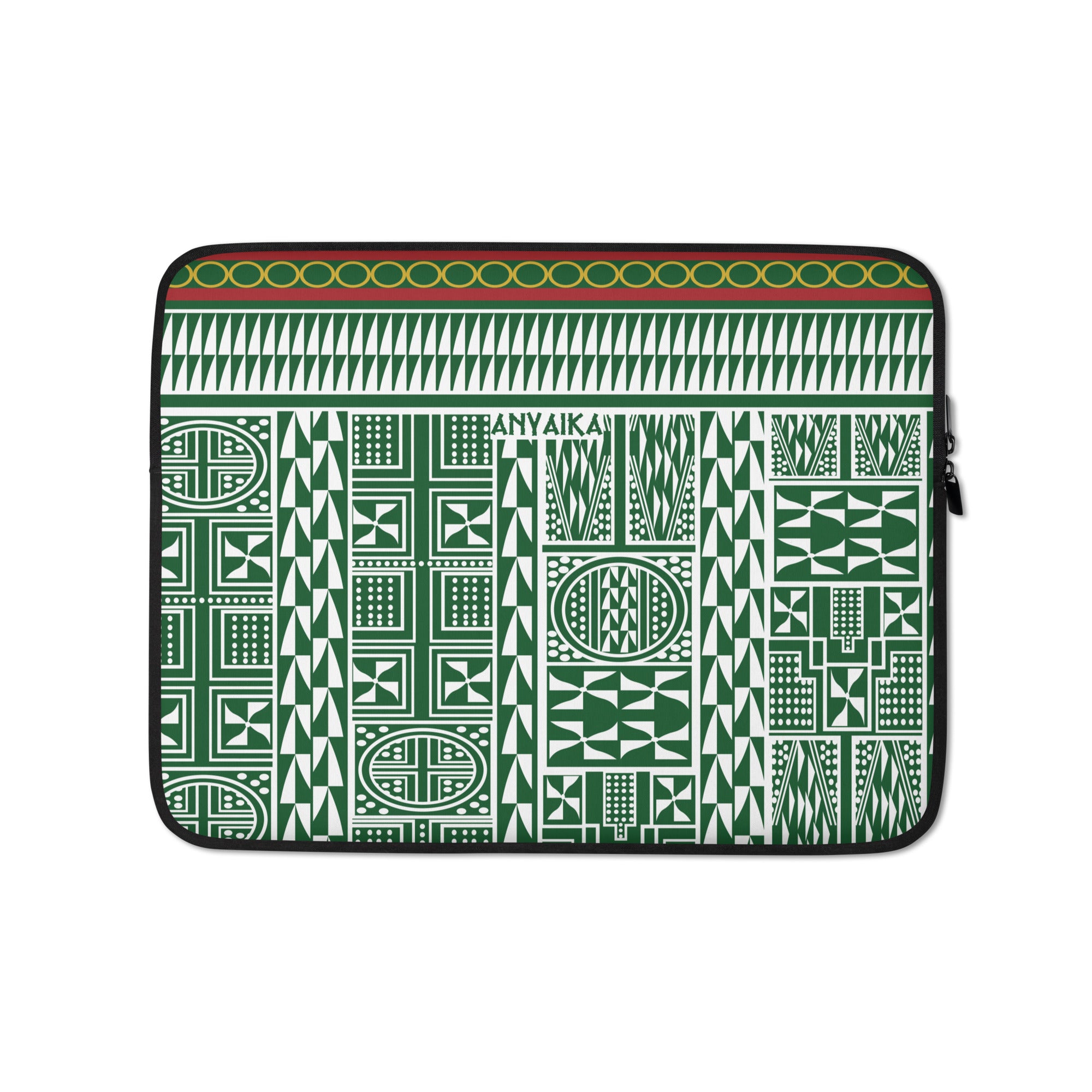 Tribal Tapestry Hunter Green Mix Laptop Sleeve