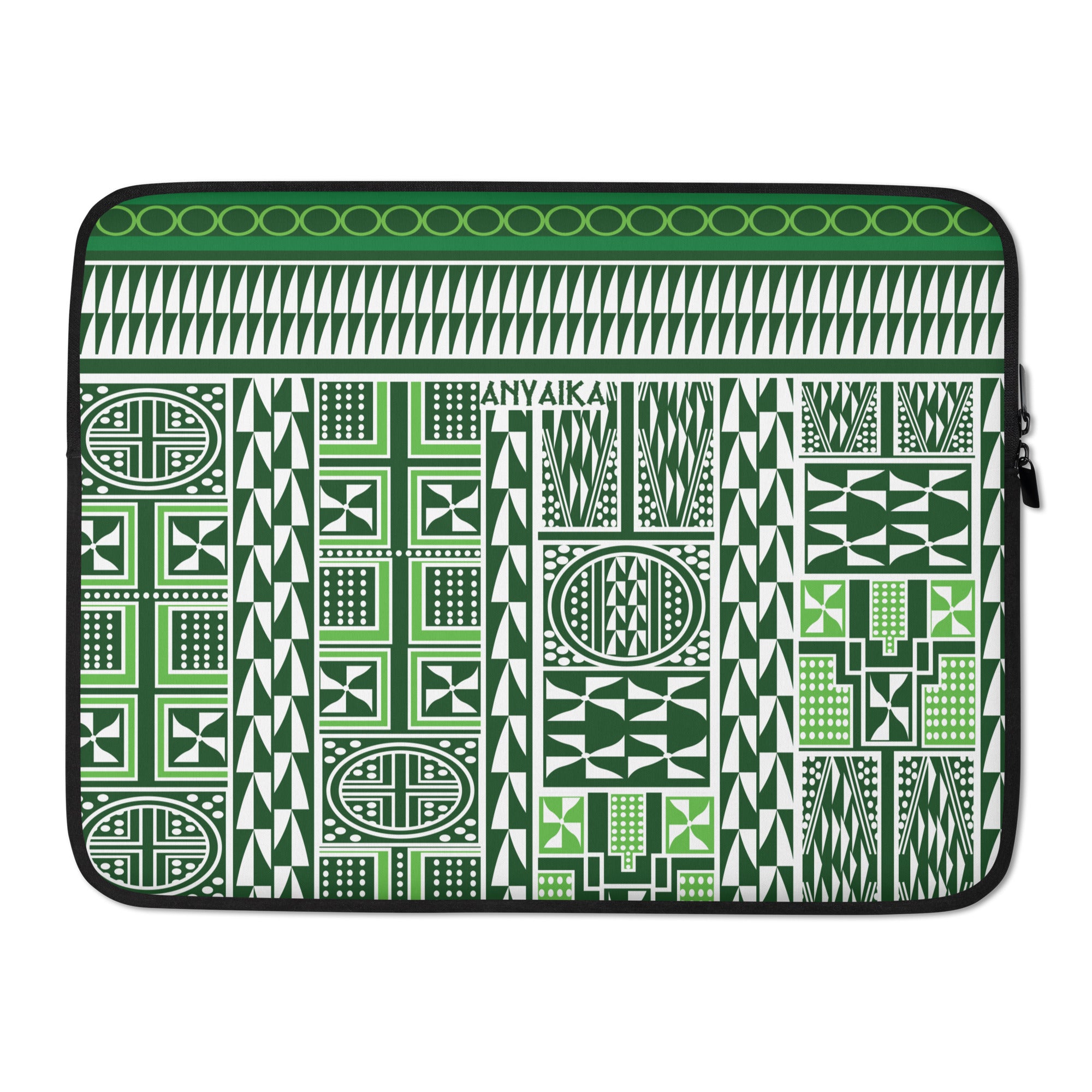 Tribal Tapestry Green Mix Laptop Sleeve