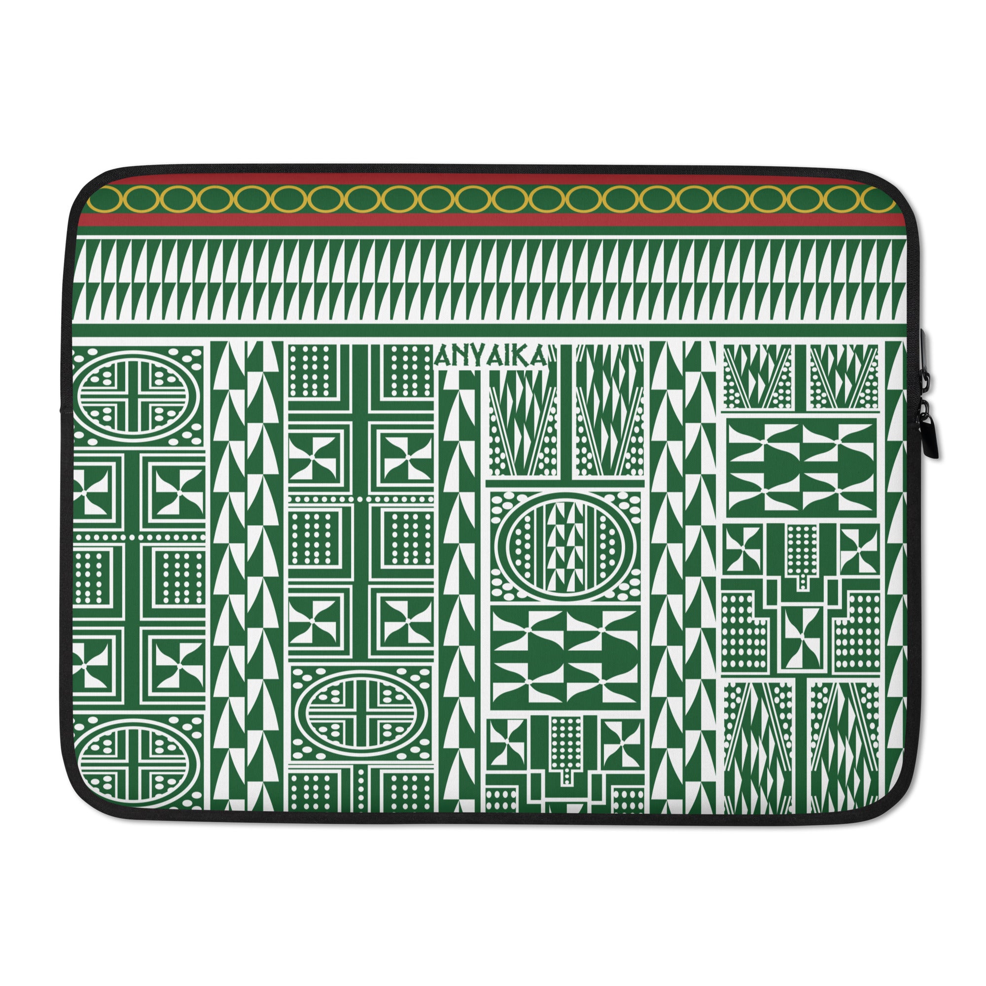 Tribal Tapestry Hunter Green Mix Laptop Sleeve