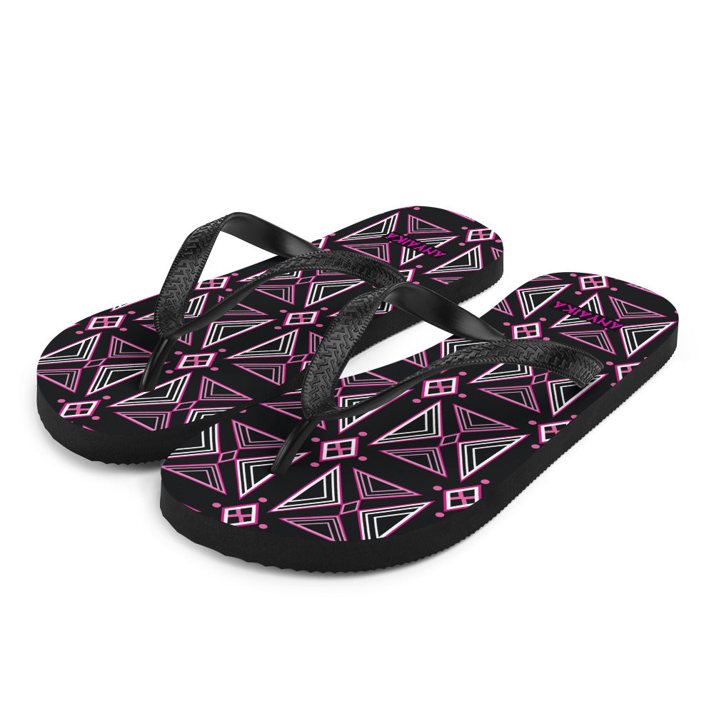 Mosaic of Makossa Pink Flip-Flops