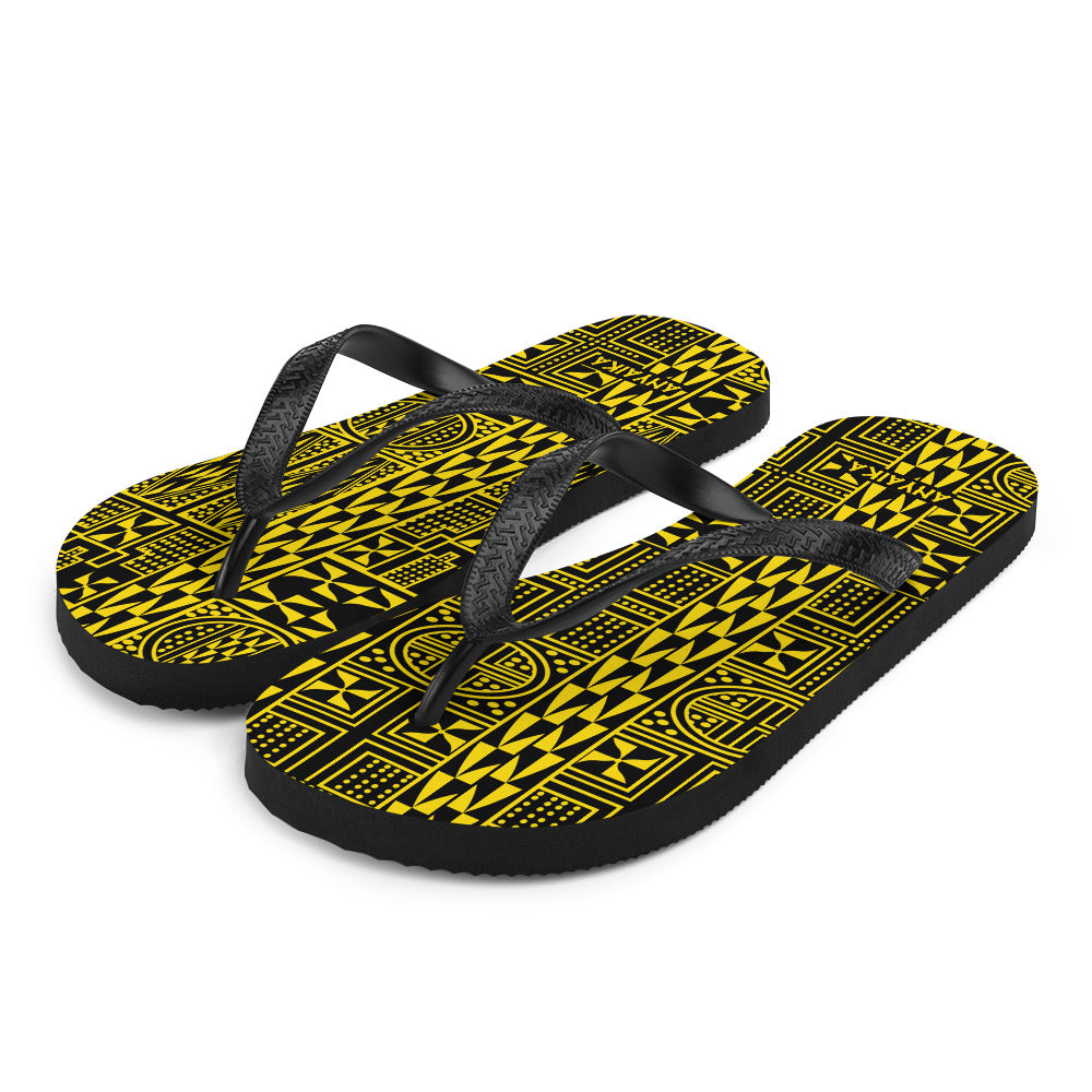 Black Mamba School Bus Yellow Flip-Flops