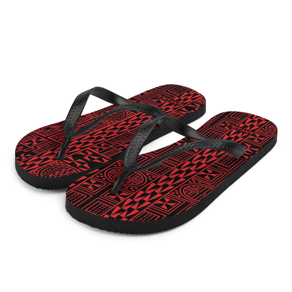 Black Mamba Fashion Red Flip-Flops