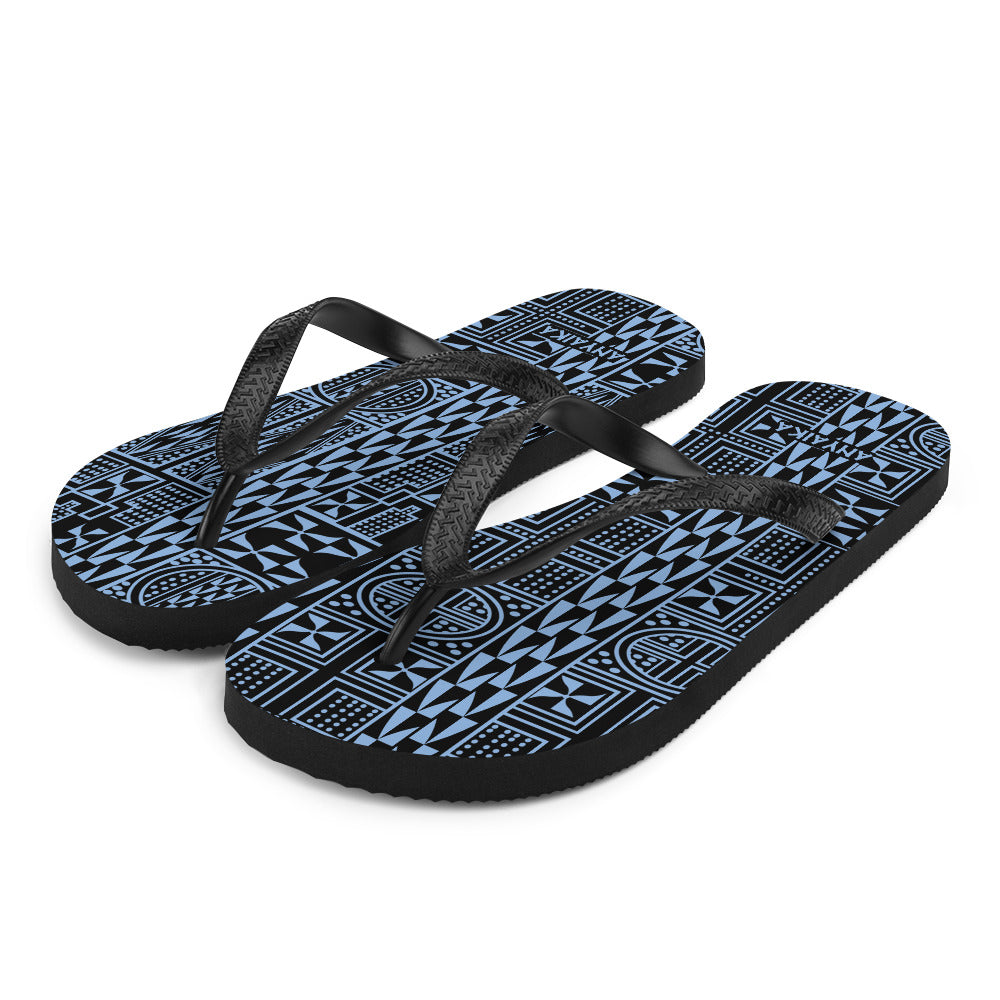 Black Mamba Sky Blue Flip-Flops