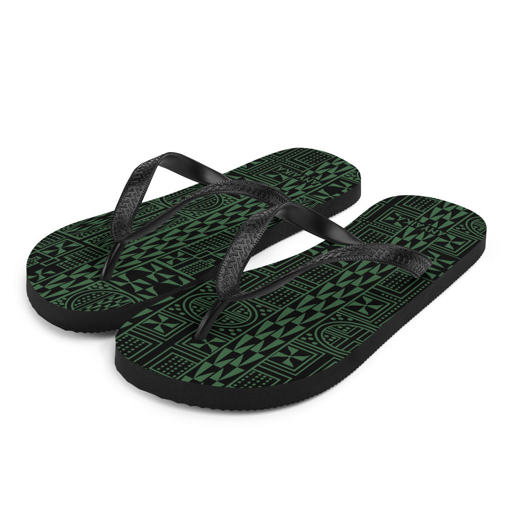 Black Mamba Hunter Green Flip-Flops