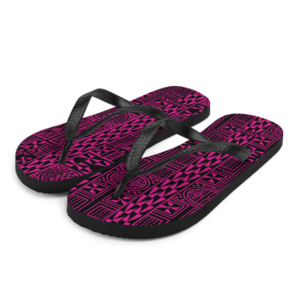 Black Mamba Pink Flip-Flops