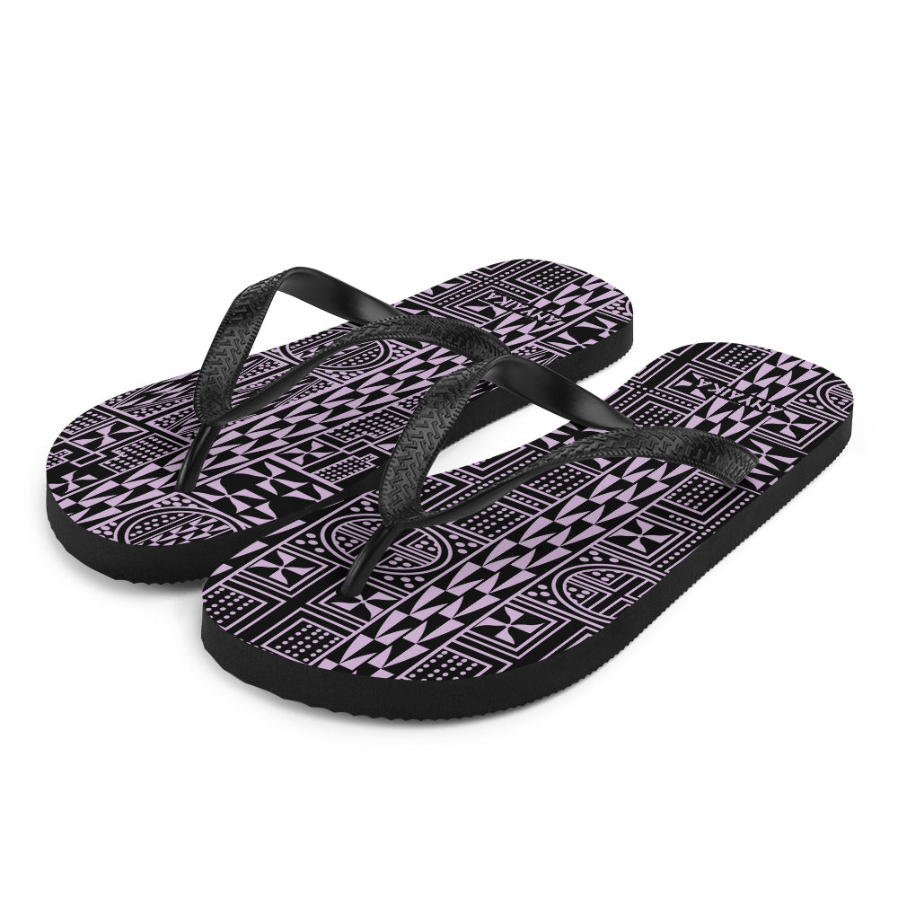 Black Mamba Mauve Flip-Flops