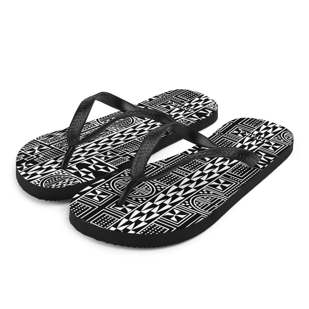 Black Mamba White Flip-Flops