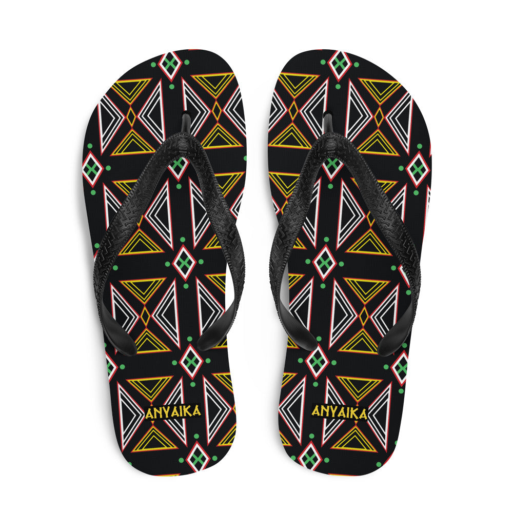 Mosaic of Makossa Origin Flip-Flops