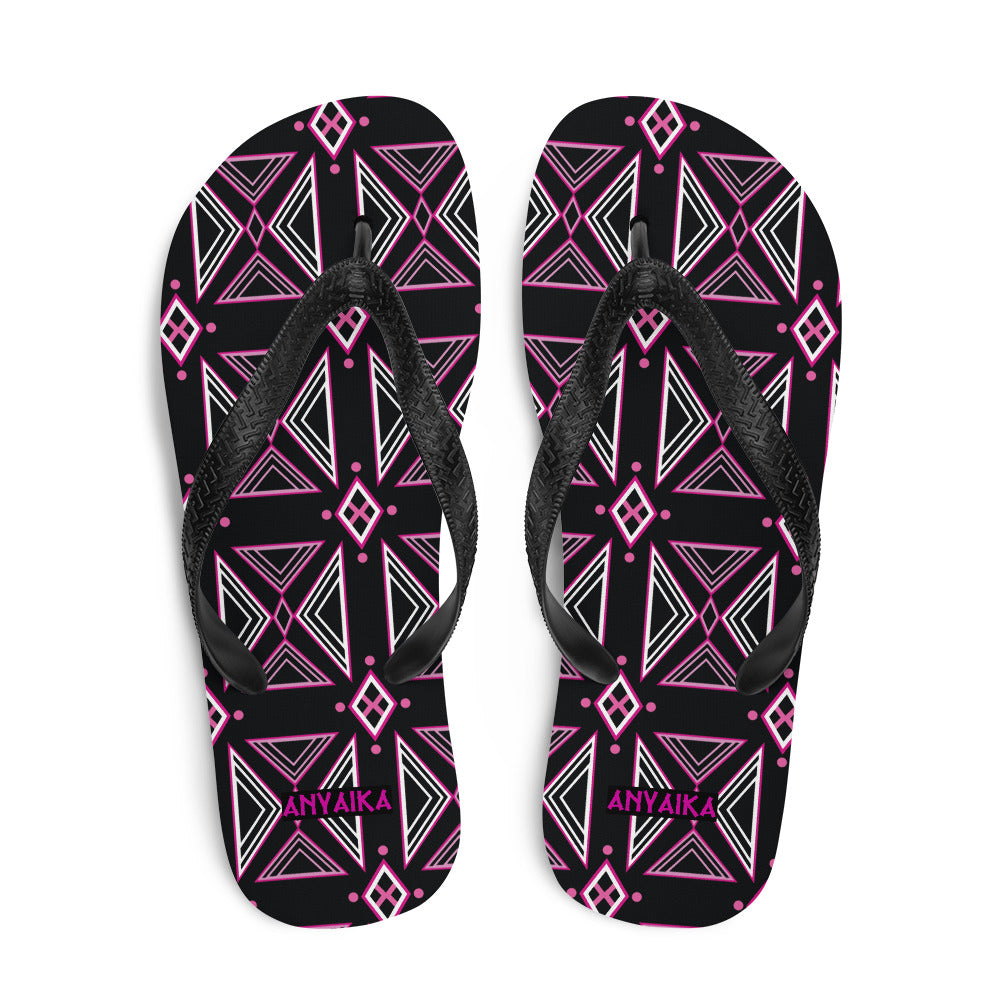 Mosaic of Makossa Pink Flip-Flops