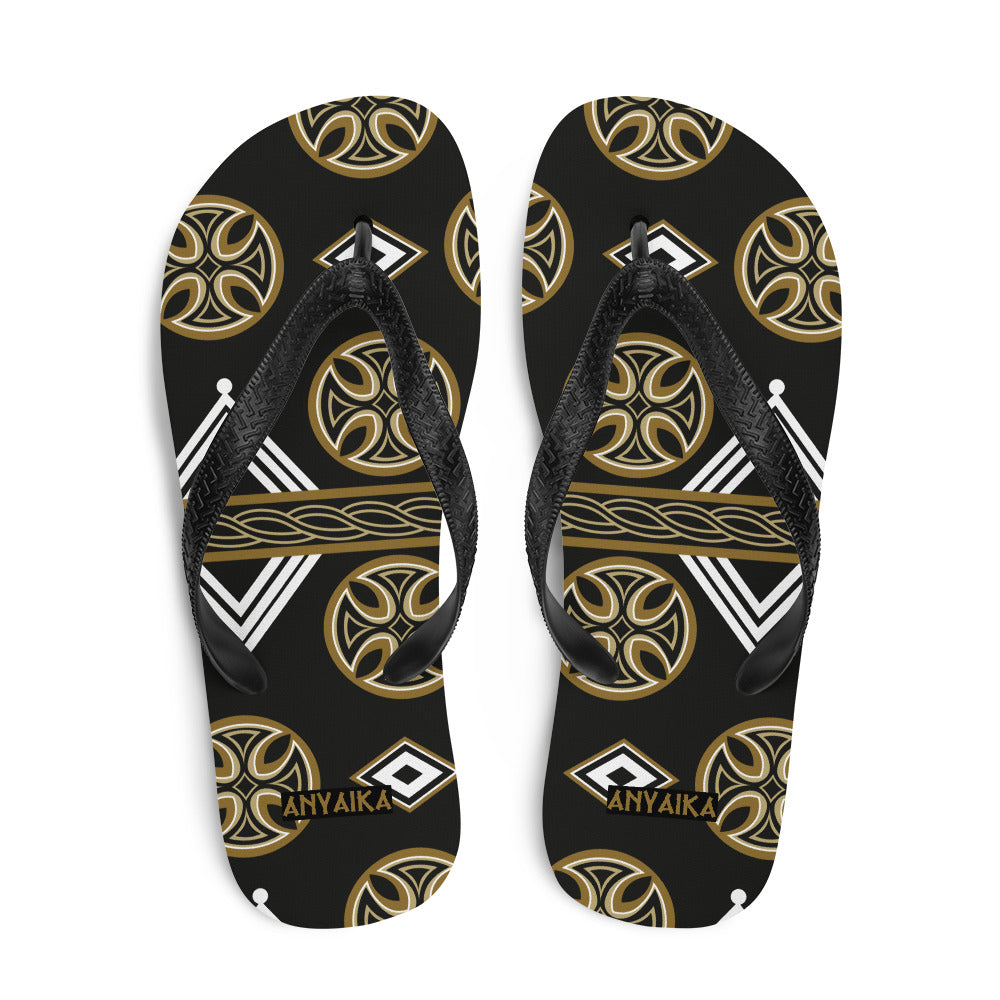 Royal Regalia Gold Flip-Flops