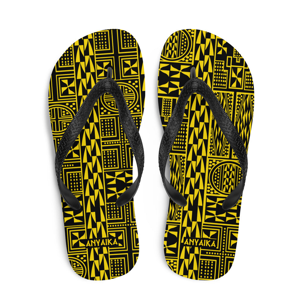 Black Mamba School Bus Yellow Flip-Flops