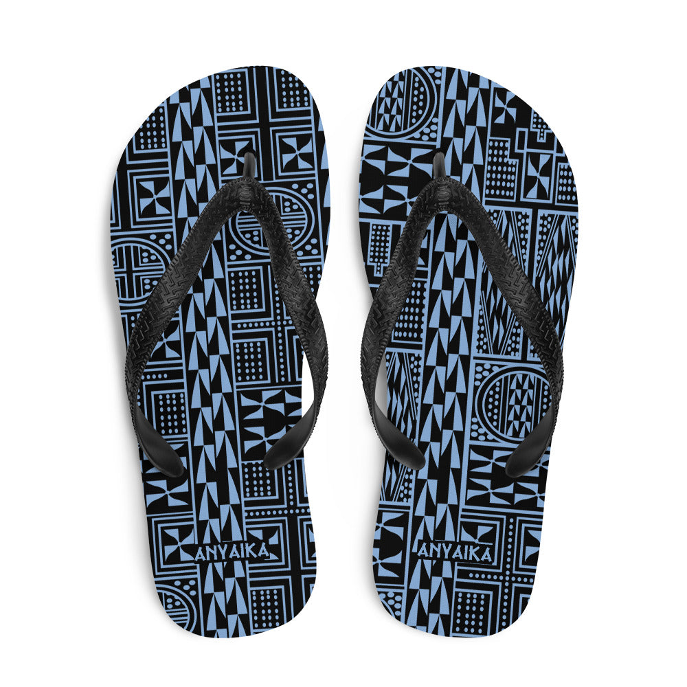 Black Mamba Sky Blue Flip-Flops