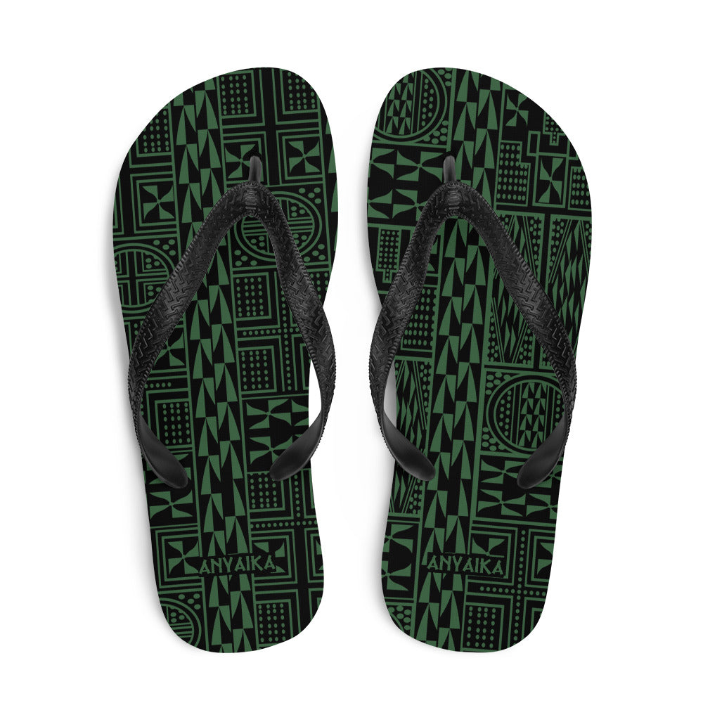 Black Mamba Hunter Green Flip-Flops