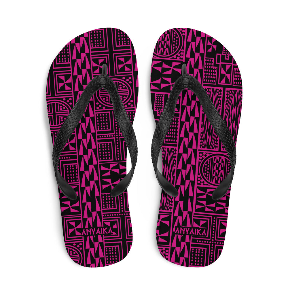 Black Mamba Pink Flip-Flops