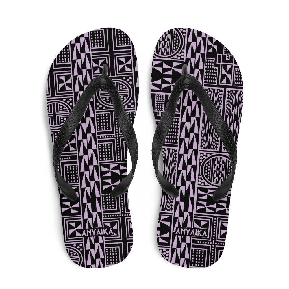 Black Mamba Mauve Flip-Flops