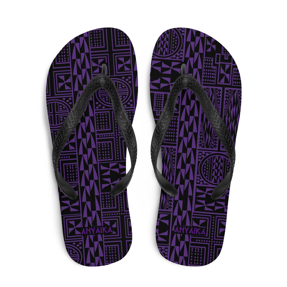 Black Mamba Purple Flip-Flops