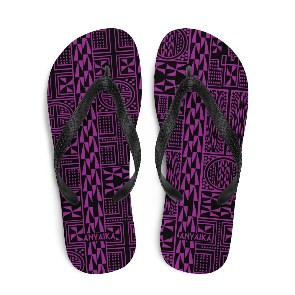 Black Mamba Violet Flip-Flops