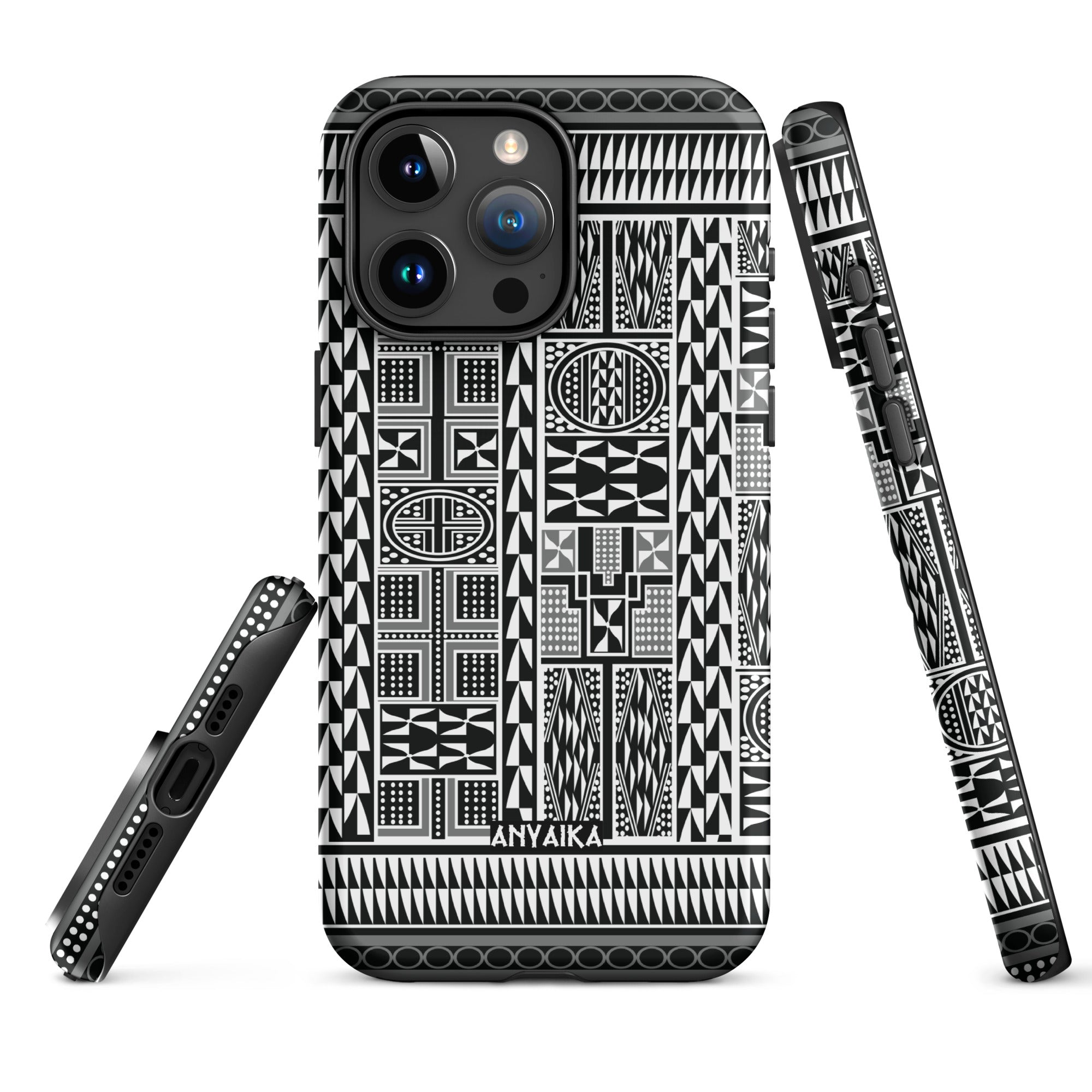 Tribal Tapestry Black Gray Mix Case for iPhone®